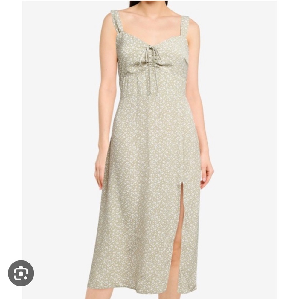 Clinch Front Midi Dress
